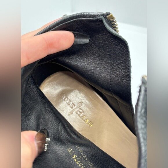 Cole Haan Black Cassidy Bootie Nubuck Leather Zip Ankle Boots Size 7 - Picture 6 of 8